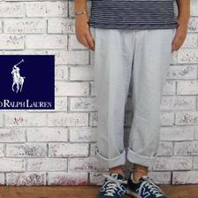 POLO RALPH LAUREN シアサッカー ストライプ パンツ BLUE/WHITE画像