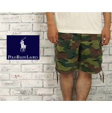 POLO RALPH LAUREN ダメージ加工 迷彩 ミリタリー カーゴ ショーツ CAMO画像