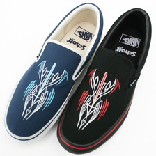 Schott &times;VANS PIN-STRIPE SLIP-ON SHOES 3139037画像