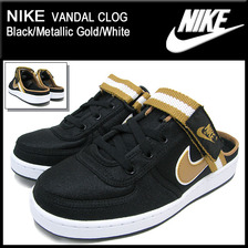 NIKE VANDAL CLOG Black/Metallic Gold/White 599381-071画像