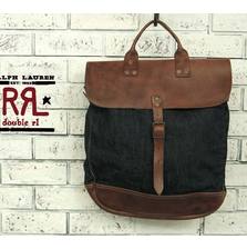 RRL デニム&レザー ショルダーバッグ画像