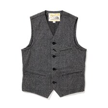 SUGAR CANE Lot No. SC12795 / 9oz. BLACK COVERT WORK VEST画像