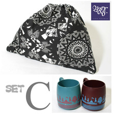 DINEX x MONRO MUG SET C TEAL & WINE (Mandara)画像