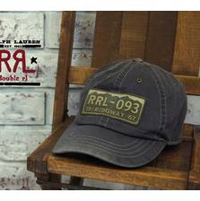RRL  ウォッシュ加工 ワッペン キャップ CharcoalGray画像