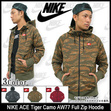 NIKE ACE Tiger Camo AW77 Full Zip Hoodie 545260画像