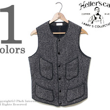 HELLER'S CAFE WARM VESTS for COLD WEATHER ネイビービーチクロスベスト HC-105N画像