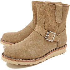PISTOLERO 7&rdquo; Side Loop Engineer Boot TAN SUEDE 103-03画像