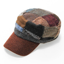 HANNA HATS パッチワーク ウール キャップ画像