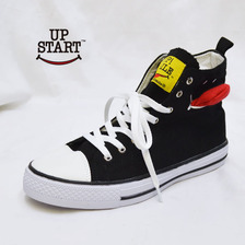UP SMILE Canvas Sneakers BLACK 43365025画像