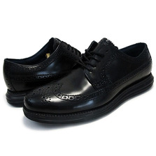 COLE HAAN LUNARGRAND LONG. WING TIP black/black C11717画像