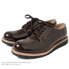 LABORER SHOES POSTMAN OXFORD BROWN GLASS LEATHER 13FA-001画像