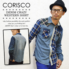 CORISCO CRAZY WESTERN DENIM SHIRT 110601画像