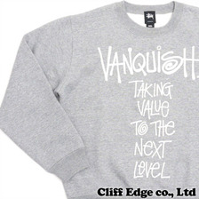 STUSSY  x VANQUISH メッセージスウェット GRAY VGC804画像
