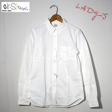 orslow LADY'S BUTTON DOWN SHIRTS ホワイト 00-8012画像