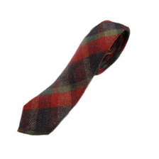 IVY PREPSTER CHECK WOVEN TIE made in U.S.A. red x navy画像