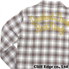 WACKOMARIA DRUNKERD'S DREAM RAYON OMBRE L/S SHIRT  BROWN画像