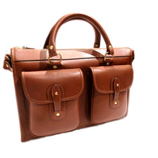 GHURKA EXAMINER NO.5 LEATHER VINTAGE CHESTNUT LEATHER MADE IN U.S.A.画像