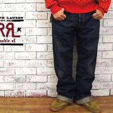 RRL ダークウォッシュ STRAIGHT LEG ストレート ジーンズ画像
