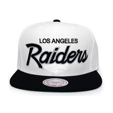Mitchell & Ness LOS ANGELES RAIDERS Snapback WHITExBLACK MNOLR036画像