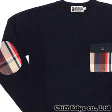 A BATHING APE BAPE CHECK PACTH SWEATER 1080-120-003画像