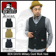 BEN DAVIS Military Cord Work Vest 3780032画像
