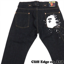 A BATHING APE APE HEAD PAINT PAINTER DENIM PANTS 1080-150-006画像