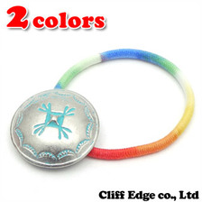 Sieste peau コンチョ付きヘアゴム画像