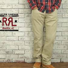 RRL ヴィンテージ加工 ピケ パンツ画像