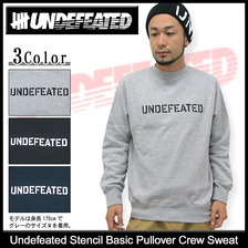 UNDEFEATED Undefeated Stencil Basic Pullover Crew Sweat 5910356画像