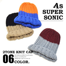 AS SUPER SONIC 2TONE KNIT CAP KNC-3501画像