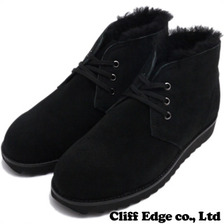 A BATHING APE MOUTON DESERT BOOTS BLACK 1060-191-029画像