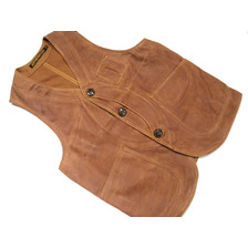 RISING SUN & Co. WAXED CANVAS OUTDOOR VEST/made in U.S.A./duck tan画像