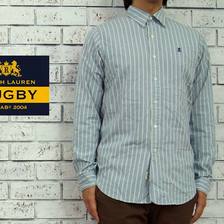 RUGBY Ralph Lauren マチ付き ストライプ シャツ画像