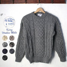 Kerry Woollen Mills CREWNECK ARAN KNIT画像