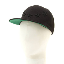 40oz nyc - Givenchy inspired stars - Snap Back Cap BLACK画像