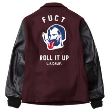 FUCT ROLL IT UP STADIUM JACKET (BURGUNDY)画像