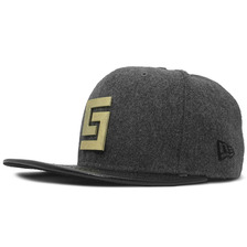 CROOKS&CASTLES GRECO LOGO SNAPBACK CHARCOALxBLACK NECC184画像