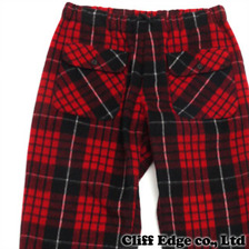 GANRYU COMME des GARCONS ウールチェックパンツ RED画像