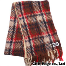 A BATHING APE BAPE CHECK MOHAIR KNIT SCARF  RED 1080-182-010画像