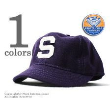 Ebbets Field Flannels シアトルパープルソックス 1919年ウールベースボールキャップ OLD PURPLE SEA19C画像