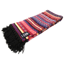 DRAKE'S #RW01-13070 NAVAJO FAIRISLE MUFFLER purple x red x grey画像