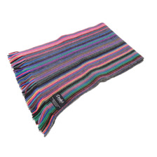DRAKE'S #EL01-13086 BARLEYCORN STRIPE MUFFLER pink x green x blue画像