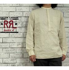 RRL スタンドカラー プルオーバー チェック シャツ画像