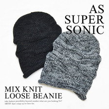 AS SUPER SONIC MIX KNIT LOOSE BEANIE KNC-5523画像