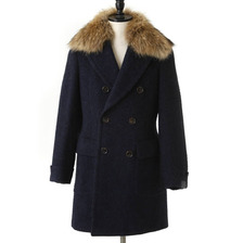 LARDINI polo coat with fur JD23144画像