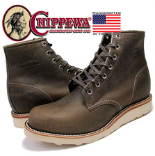 CHIPPEWA 6INCH PLAIN TOE BOOT made in U.S.A. tan crazyhorse 1901M18画像