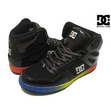 DC SHOES WOMEN'S REBOUND HI LE BLACK/RAINBOW(KRB) 303400 KRB画像