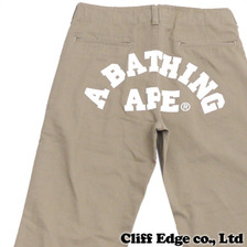 A BATHING APE COLLEGE CHINO PANTS BEIGE 1070-152-023画像
