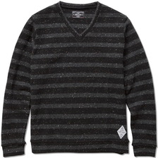 CRIMIE LATERAL V-NECK SWEATER (BLACK) C1C7-KN03画像