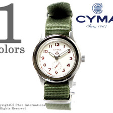 CYMA ROYAL ARMY ナイロンベルトオリジナルモデルミリタリーウォッチ CREAM/OLV 19450-C画像